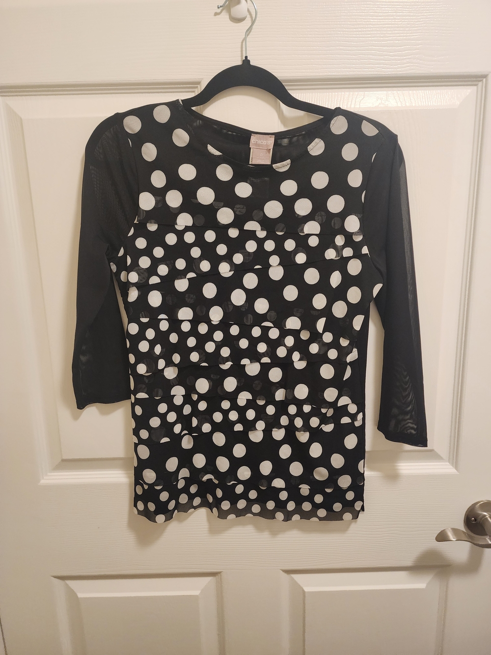 Chico's - Mesh Layered -  Top - 0 - Picture 2 of 7